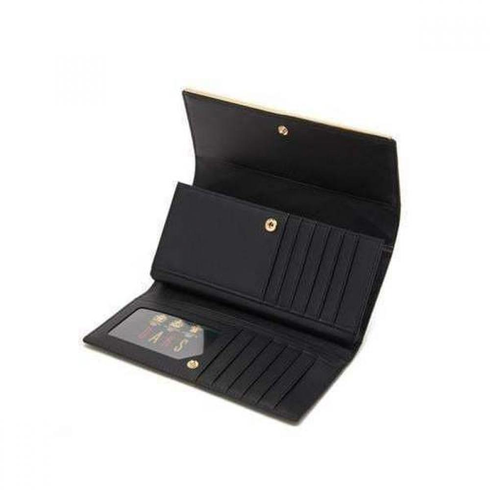 Daks Black Carlisle Pattern Gold Dd 3 Fold Wallet Dcwa6e411bk