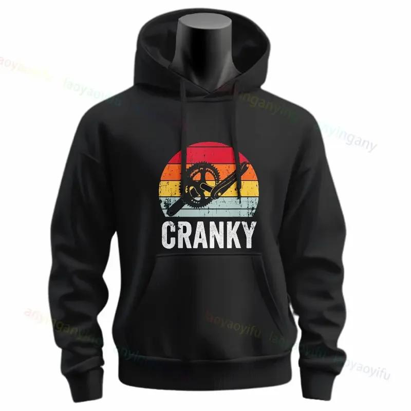 Rower Uśmiechnięta Twarz Miłośnicy Rowerów Zabawny Prezent na Kolarstwo MTB Bluza z Kapturem Slogan Grafika Bluzy z Długim Rękawem Wkładana Bluza z Kapturem