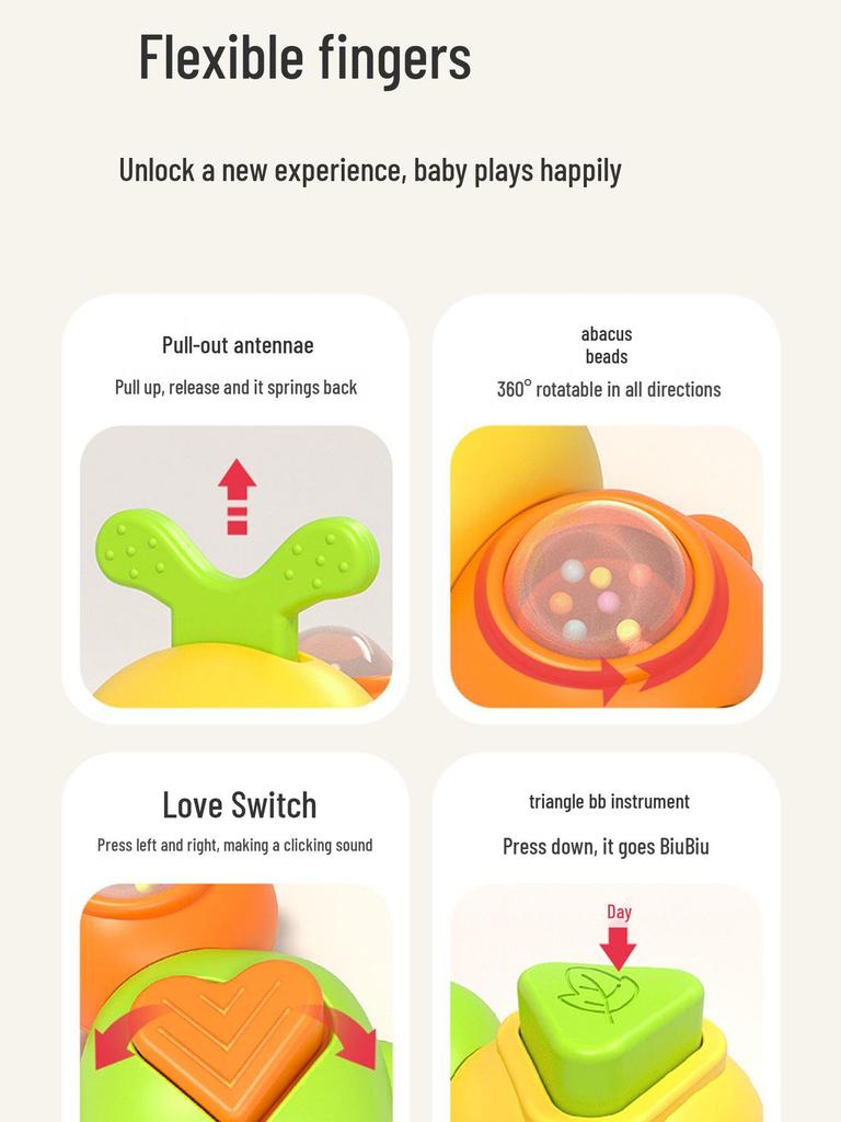 Mother and Baby Caterpillar Twisty Worm: Educational & Motor Skills Toy for Newborns