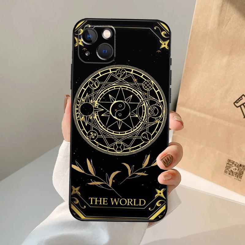 Astrology Tarot Cards Case For iPhone 16 15 14 13 12 11 Pro Max XS XR X Plus 12 13 Mini Bumper Back Cover