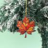 5Pcs 2D Acrylic Maple Leaf Light Catcher - Thanksgiving Autumn Home Decor Christmas Gift Pendant