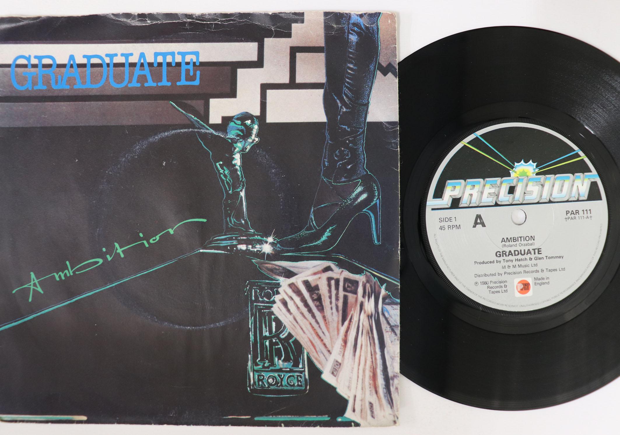 

7inch Record GRADUATE - Ambition / Bad Dreams PAR111 PRECISION 1980 UK Rock Used