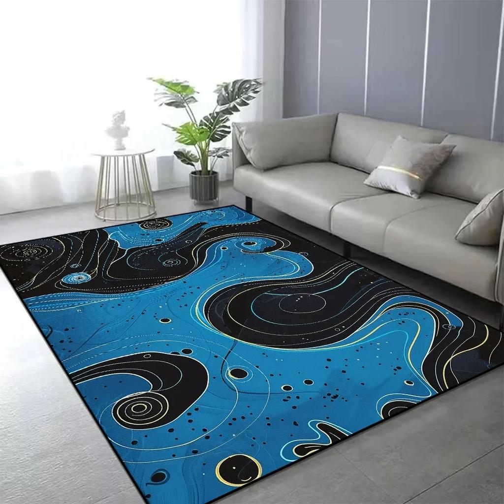 Nordic Abstract Style Carpet Living Room Bedside Floor Mat Non Slip Balcony Corridor Doormat Coffee Table Decor Accessories Rug