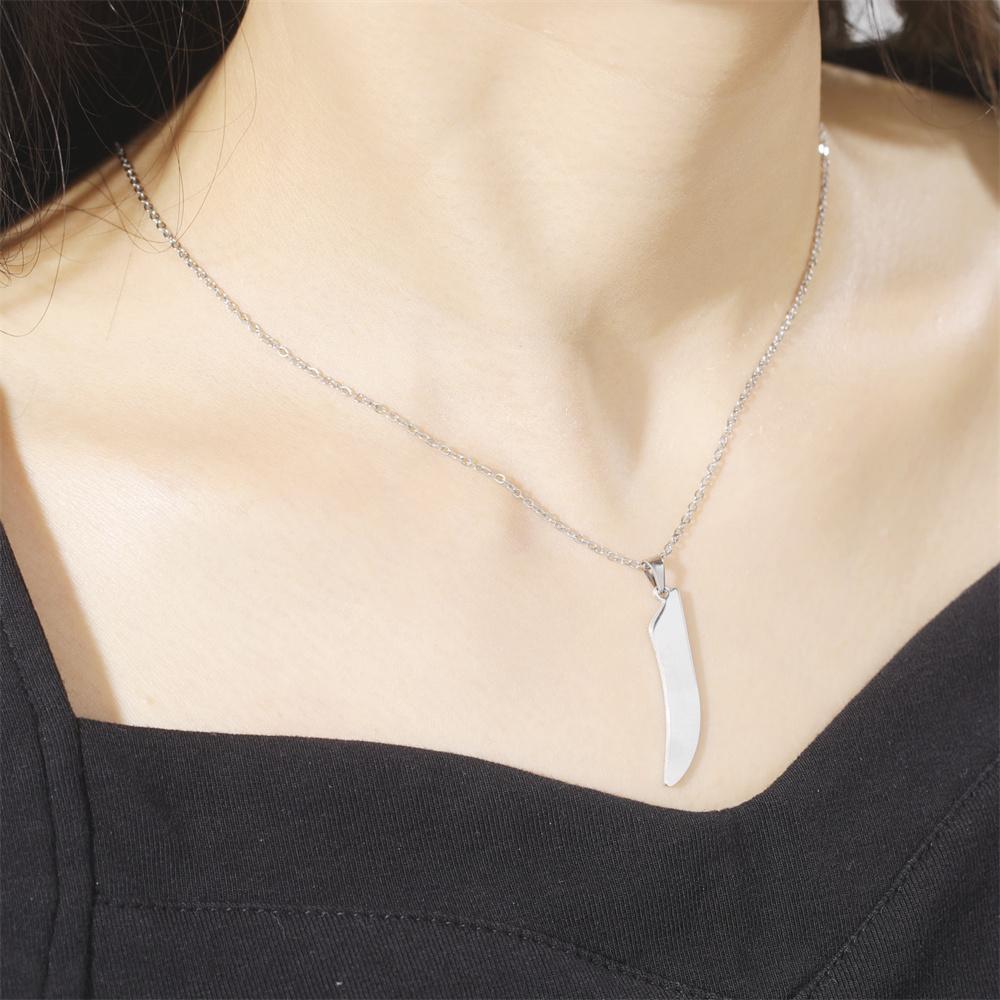 Arabischer Buchstaben-Anhänger Halskette für Damen Herren Edelstahl Arabisches Initial Alphabet Halsketten Glücksbringer Muslimischer Schmuck