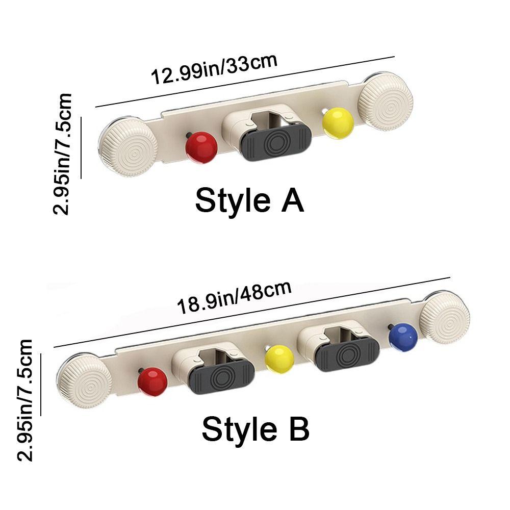 Space-saving Mop Clip Rack Non Punching Mop Holder Multi-functional Mop Broom Hanger  Bathroom