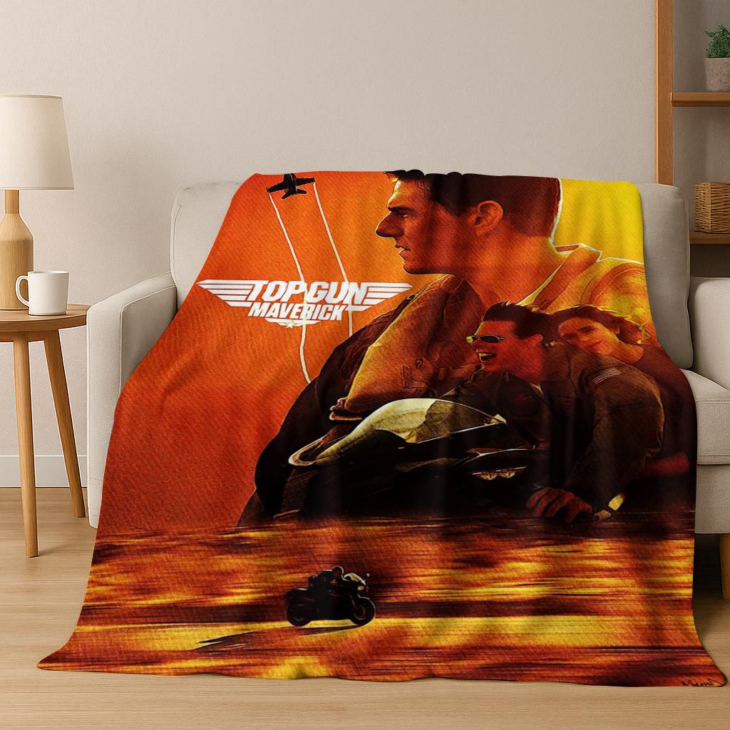 2026 Top Gun Tom Cruise Fighter Sign Art Flannel Blanket,Cozy Soft Throw Blanket for Home Bedroom Bed Sofa Picnic Office Cover