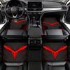 2pcs/4pcs Cyberpunk Style Car Floor Mats, Durable Polyester Fibre, Universal Fit For Trucks And SUVs, Non-Slip, Abrasion-Resista