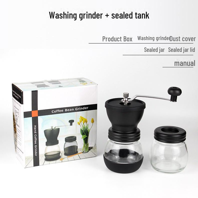 

Ручная кофемолка для кофейных зерен: Бытовая моющаяся дробильная машина с подающим баком