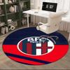 1PCS Tappeto Rotondo Milan Football Club Stampato Tappeto Rotondo per Area, Tappeto per Casa Ufficio, Tappeto Rotondo per Sedia, Tappeto Decorativo Regali per Fan Regalo di Natale