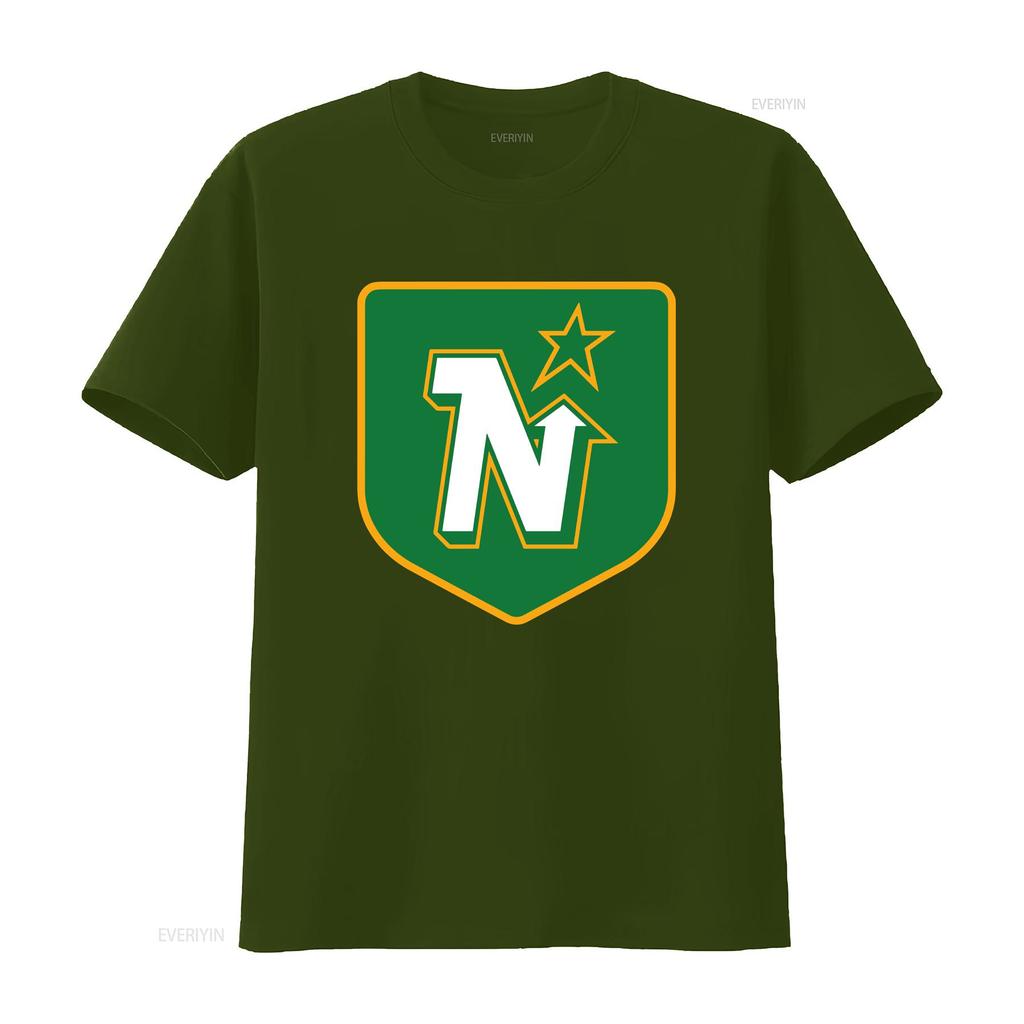 Minnesota North Stars Hockey Club T Shirt vintage Washed Soft Casual Comfortable Breathable Versatile Slightly