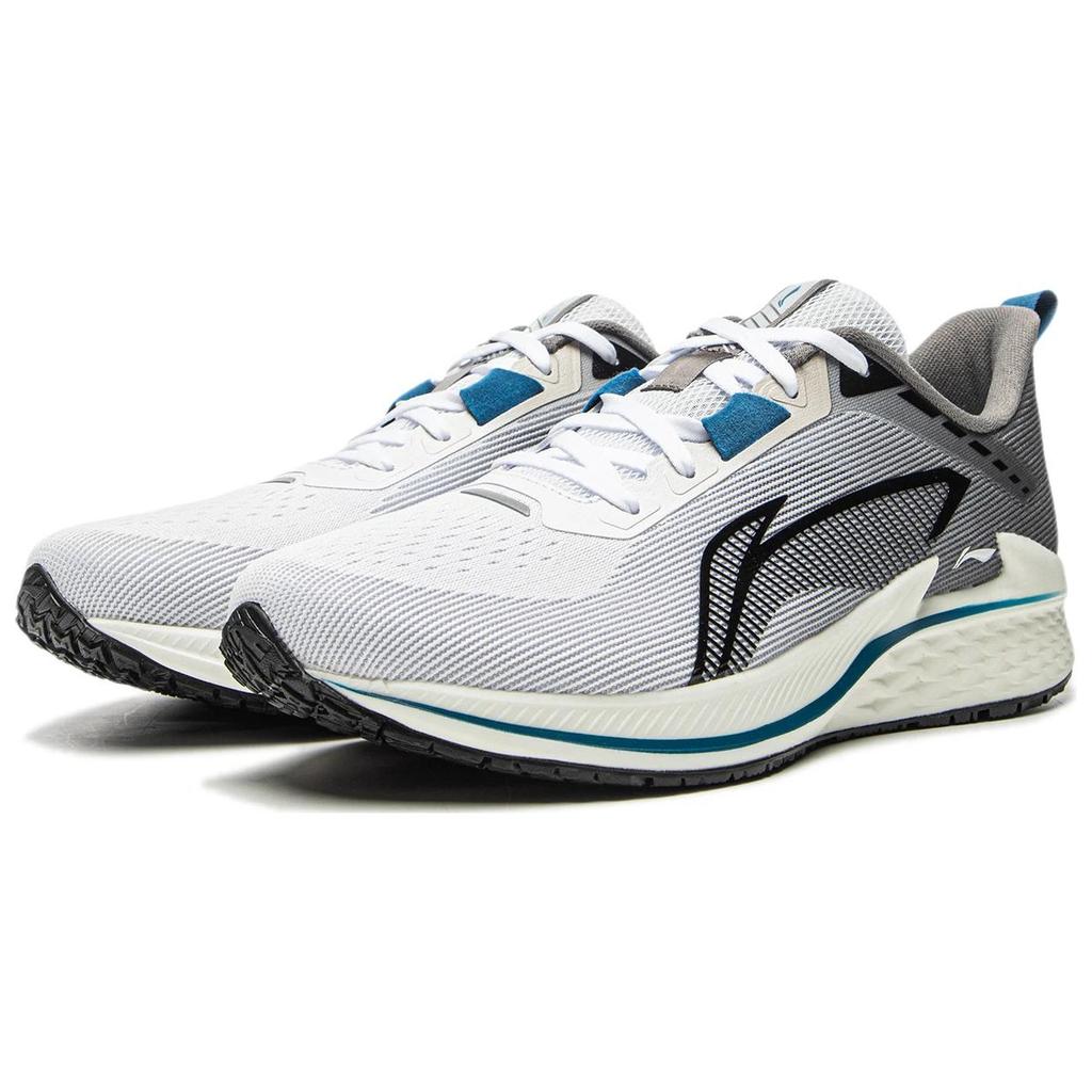 Li-Ning Fashionable Comfortable Trendy Non-Slip Wear-Resistant Low-Top Casual Running Shoes Men sneaker Gray Black ARBU003-3