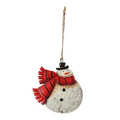 Retro Metal Festival Supply Xmas Tree Embellishment Christmas Decorations Hanging Pendants Santa Claus Cartoon Angel