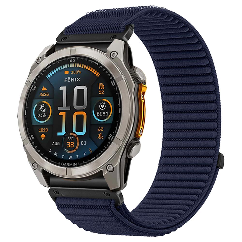 

Нейлоновый ремешок-петля для Garmin Fenix 8 51 мм E 47 мм 7 7X Pro Solar 6 6X 5 5X Plus/Epix/Tactix QuickFit 26 мм 22 мм ремешок для часов браслет QuickFit 22mm темно-синий