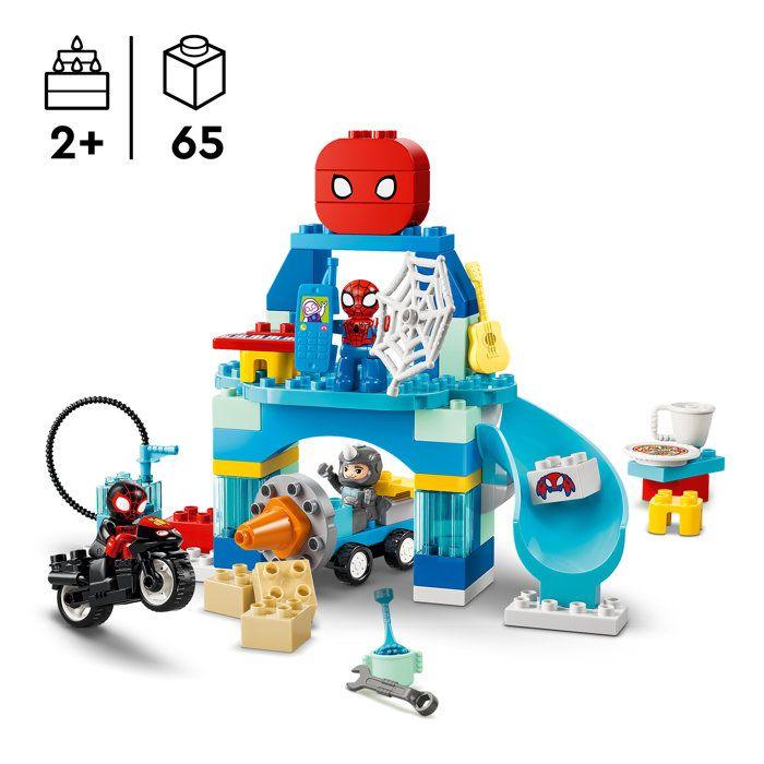 LEGO DUPLO | Marvel 10464 Le Quartier Général de l'Équipe Spidey - Jeu des 2 ans - Moto