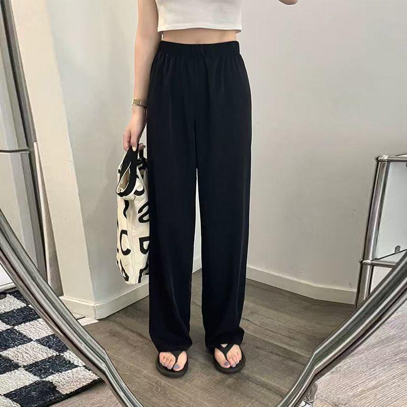

Spring 2025 Wheat Ear Pattern Corduroy Wide-Leg Pants for Women - Casual, Floor-Length, Drape, Loose Fit, Petite. 2XL (136-150 lbs) Fabric
