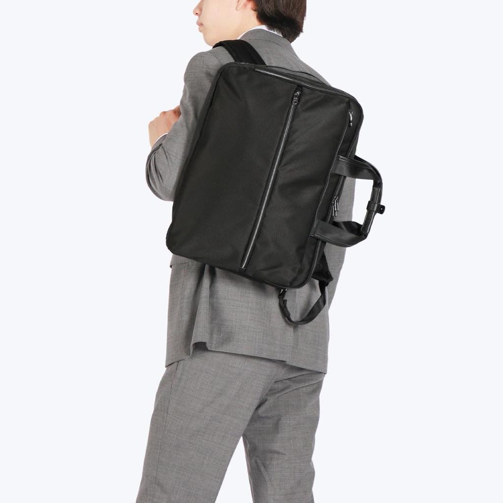 3way Business Bag Compatible with Can store 14inch Can be set Detachable shoulder Business Business Backpack Black [World Traveler] Men's "Althea" B4,