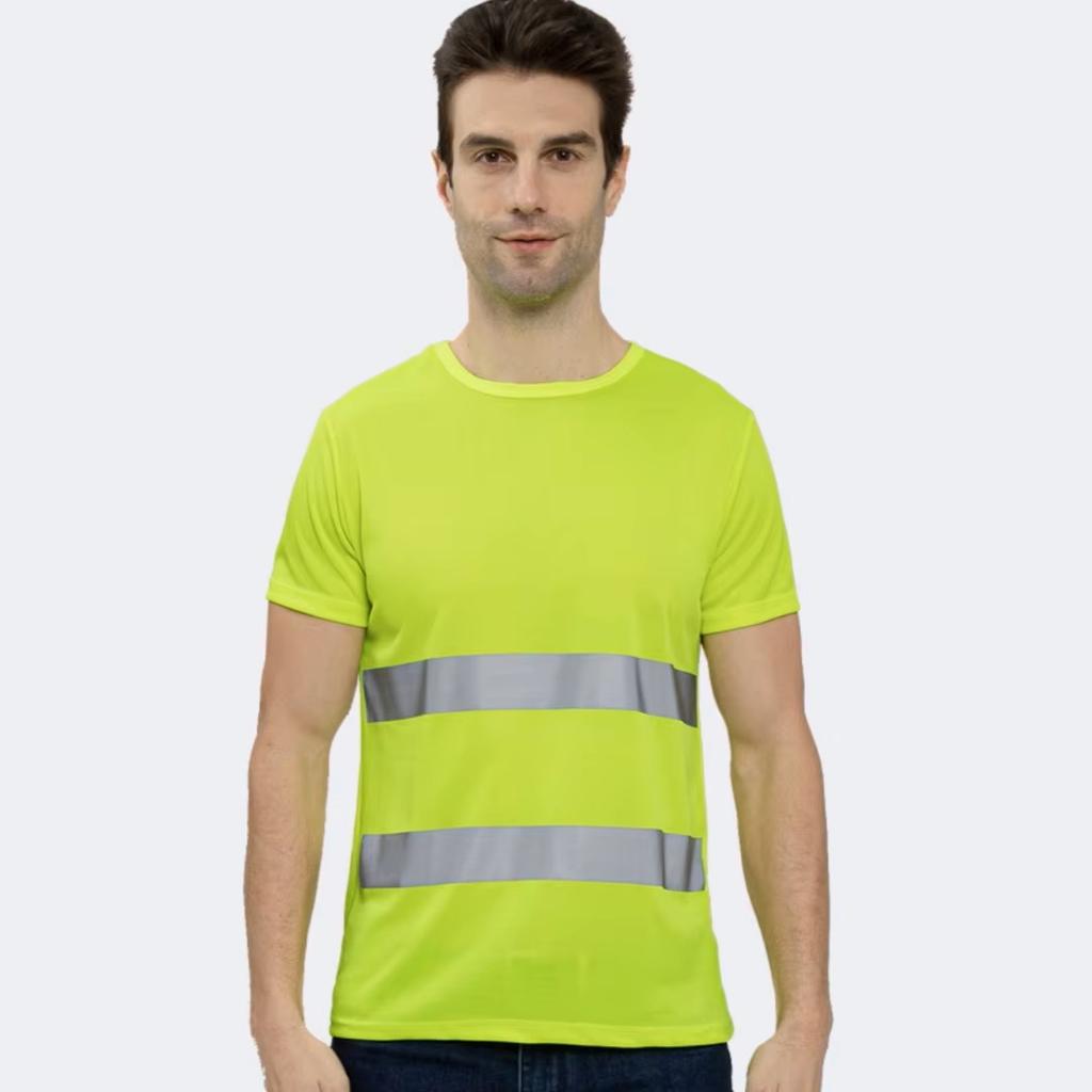 Fluorescenční reflexní košile s vysokou viditelností Tričko Safety Polo Tričko Stavební Košile Rychle schnoucí Pracovní oblečení Noční Cyklistika