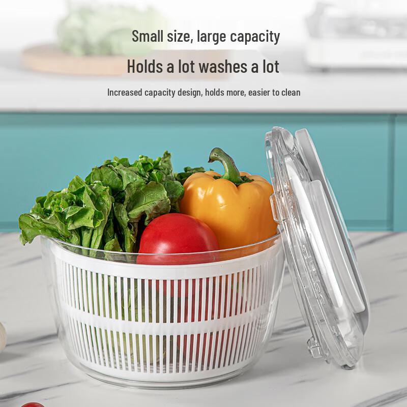 Press-Type Vegetable Salad Spinner