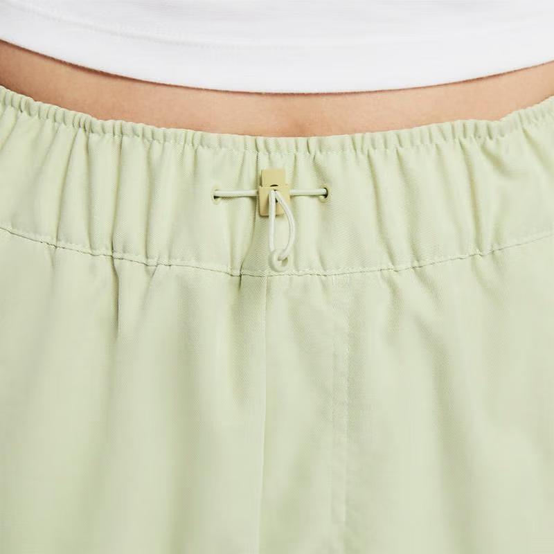 Nike Solid Logo Woven Track Pants Women Bottoms Green Yellow HF6174-371