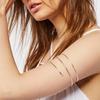 FTCY Boho Arm Bracelet for Women Vintage Geometric Gold Color Leaf Women's Arm Bangles Adjustable Jewelry