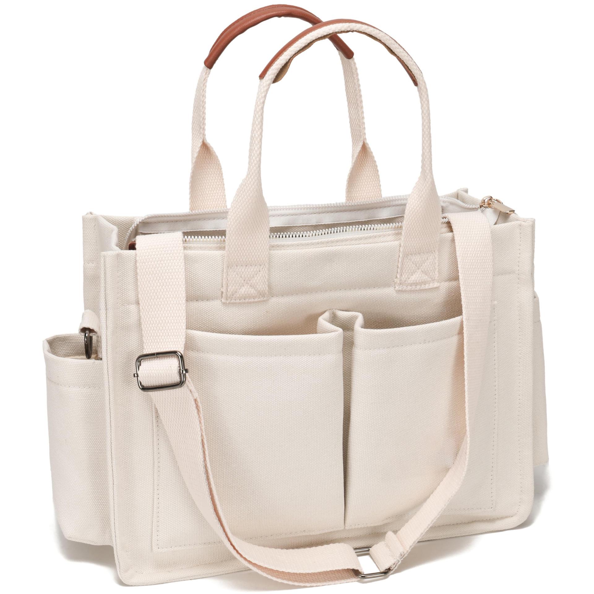 

Новая женская большая холщовая сумка-тоут и сумка-мессенджер для ноутбука