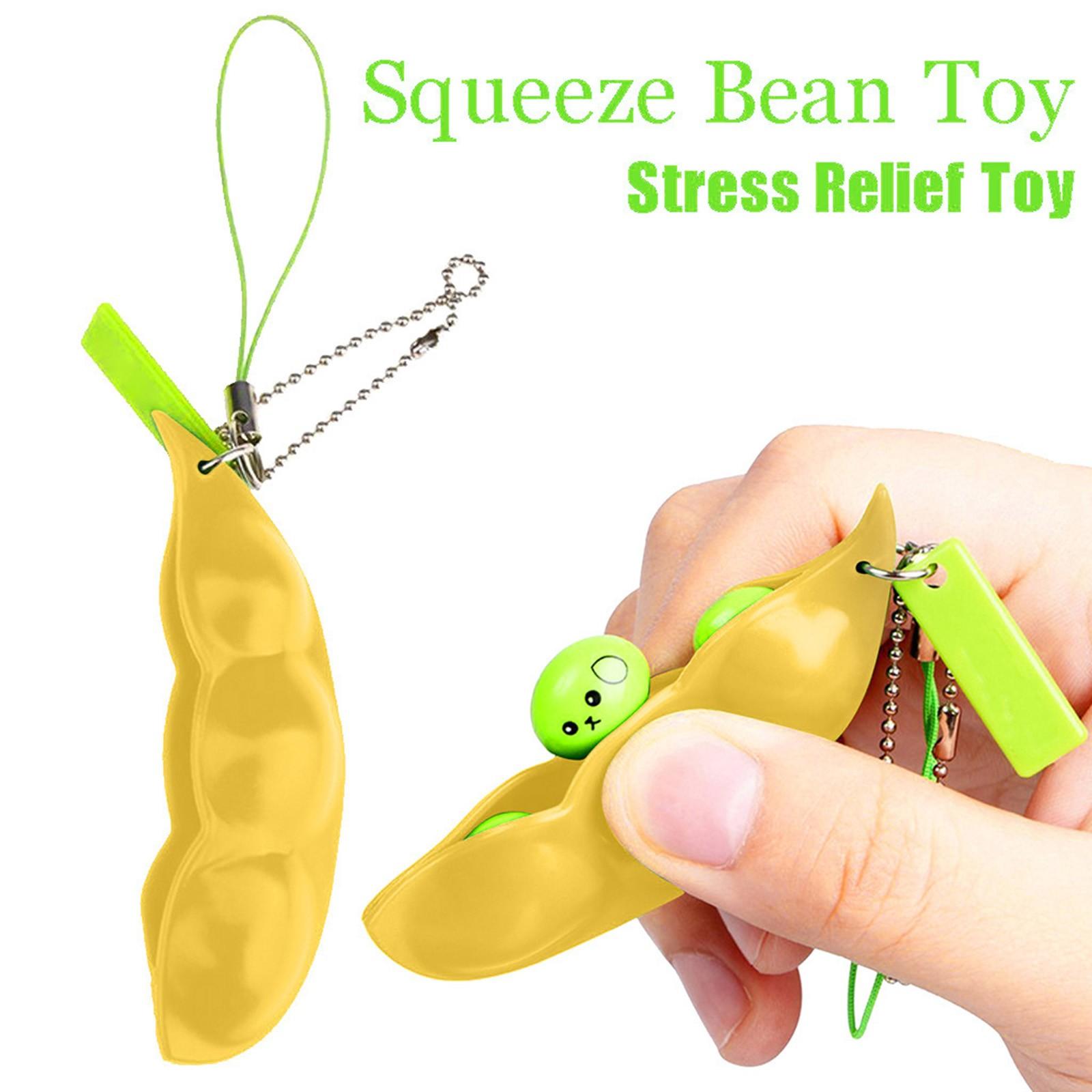 

Креативный брелок для декомпрессии гороха для улучшения игрушки давления жёлтый