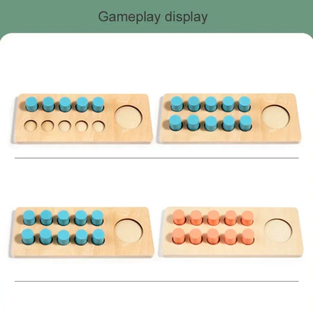 1 Set Ten Frame Kids Math Modular Toys Wooden Children Montessori Games  Children
