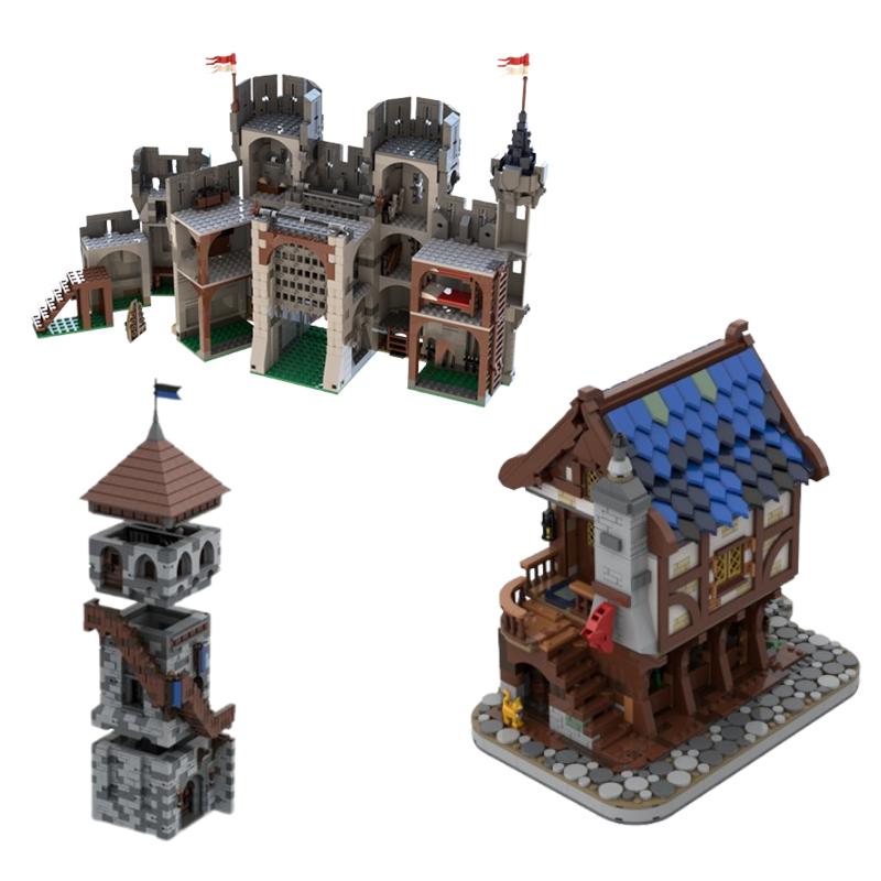 32 spot MOC -138840 164544 147712 131234 132530 street view building small particle assembly building blocks puzzle toy model gi