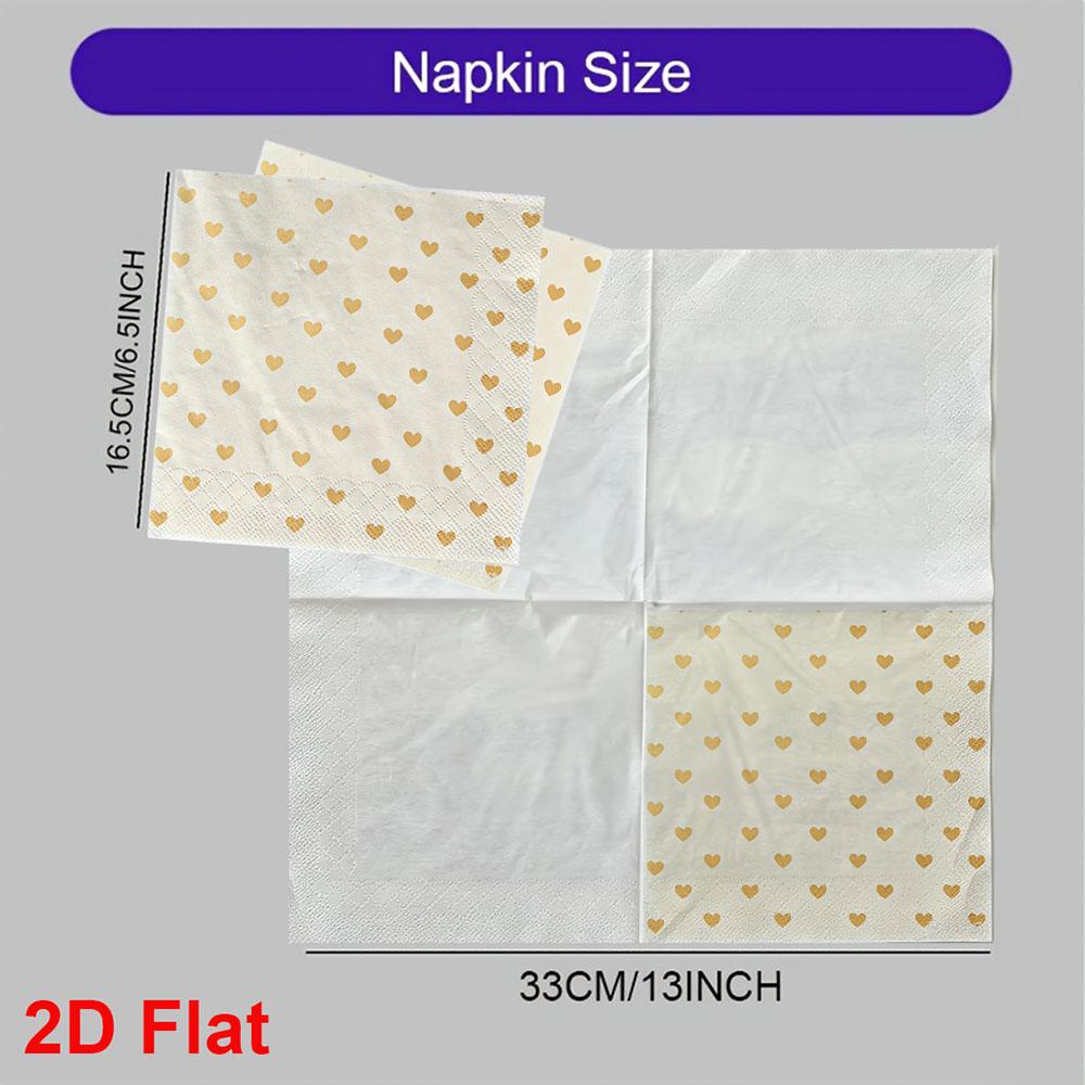 20pcs Disposable Napkins with Love Pattern Print for Wedding,Parties,and Daily Use for Thanksgiving Fall Christmas Table Decoration