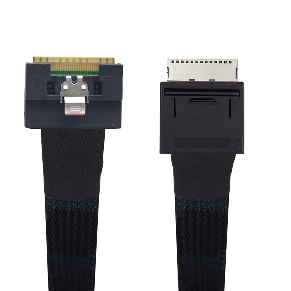 

xiwai Oculink 8i PCIe to 8i 8x Extension Cord Slimline Data Active Cable for SSD SFF-8611 PCI-Express SFF-8654 (1.6FT)