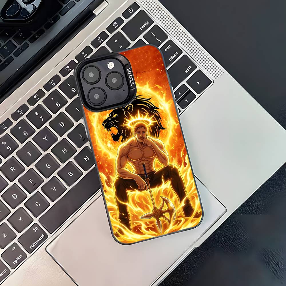 

Comics E-Escanor Arrogant Black Matte Shockproof CoverPhone Case For iPhone 17,16,15,14,13,12,11,Pro,Max,Plus iPhone16PROMAX