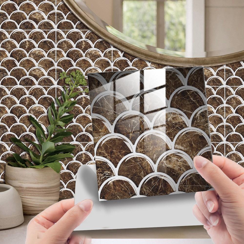 10Pcs Kitchen Tile Sticker Bathroom Mosaic Wall Sticker   Home Decor