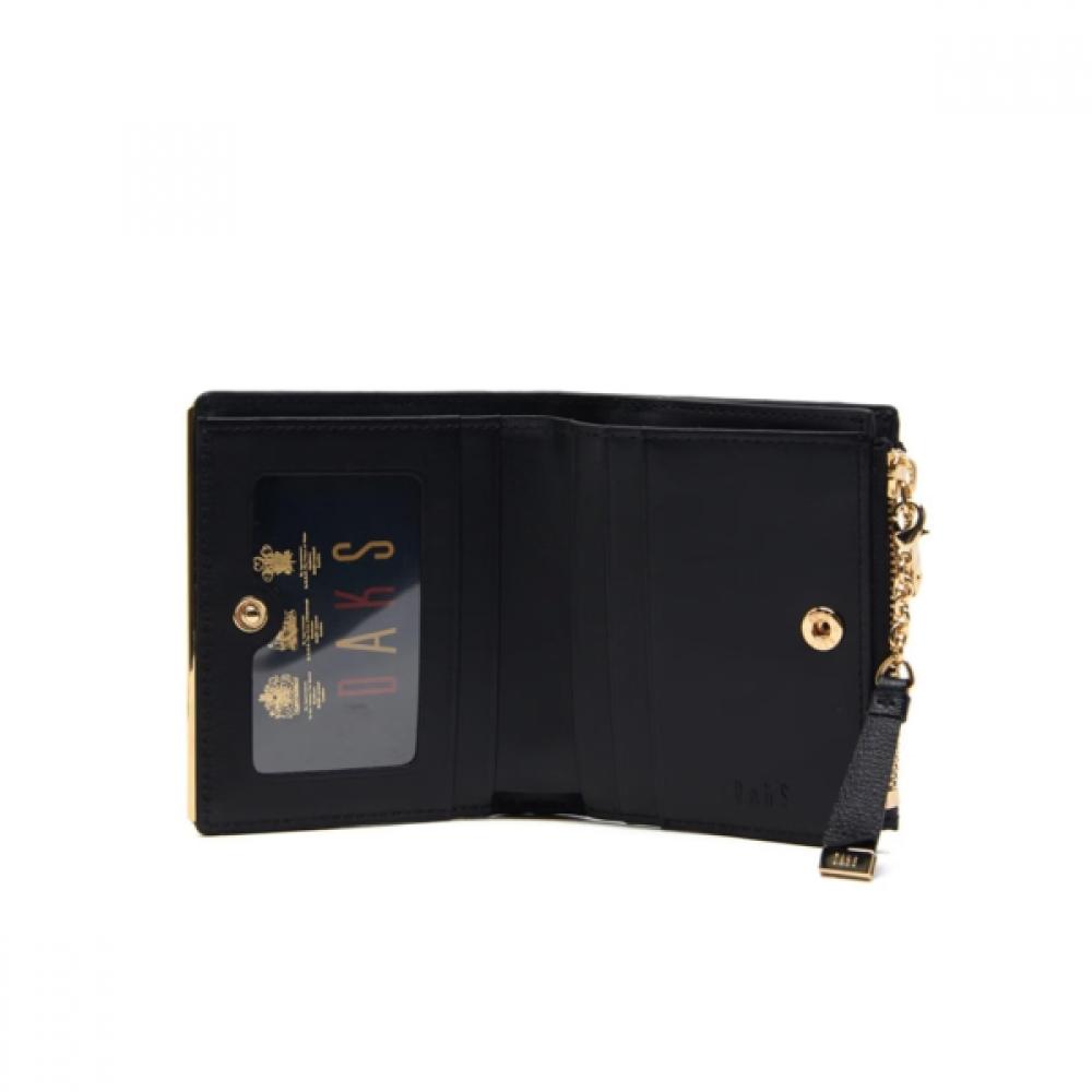 Daks Black Carlisle Pattern Gold Dd 2 Zip Wallet Dcwa6f417bk