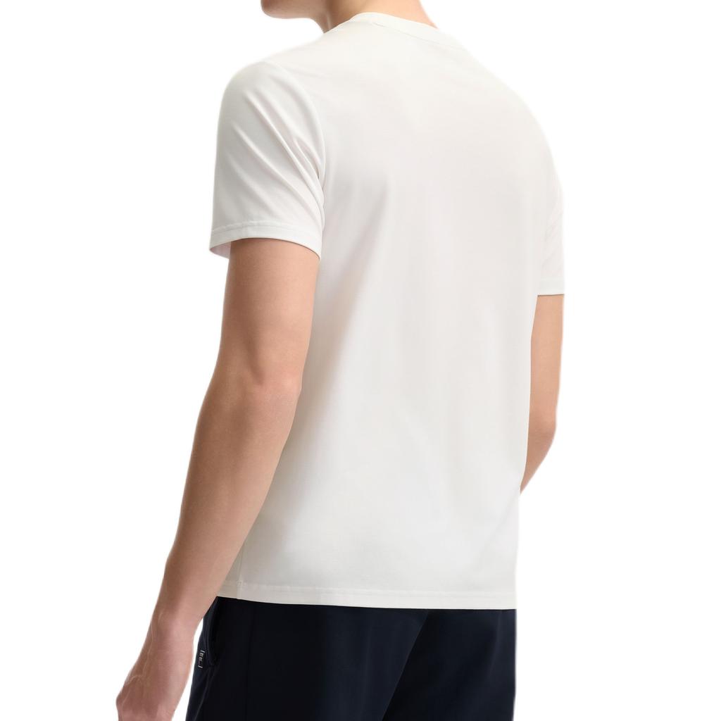 Fila White Series Simple Comfortable Versatile Knitted Short Sleeve T-Shirt Men Tops F11M523101F-WT