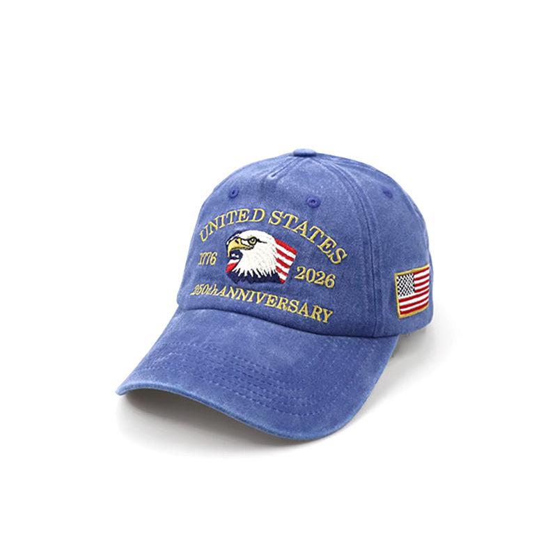 USA 250th Anniversary Eagle Embroidered Baseball Cap Men Women Patriotic Adjustable Cotton Dad Hat Sun Cap for Men Women Adults