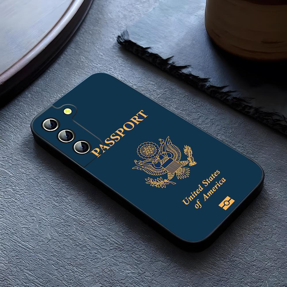Algerian USA Passport Phone Case For Samsung Galaxy S26 S24 S23 S22 S25 S21 S20 Ultra Fe Plus A54 A24 A55 A53 Coque