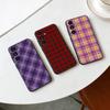 Cool P-Purple P-Plaid Pattern Phone Case For Samsung Galaxy A91,80,73,72 ,71,53,52,32 ,31,22,21s,20,Soft Black Case