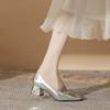 Mode 2025 Neue Frühling Herbst Ballerinas Damenschuhe Mode Flach Schnalle Damen Komfort Eckige Zehen Ballerinas