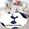 Custom Name,Tottenham Hotspur pattern round rug,Carpet Rug for Living Room Bedroom Playroom ,Non-slip Floor Mat,Holiday Gifts and Birthday Gifts.