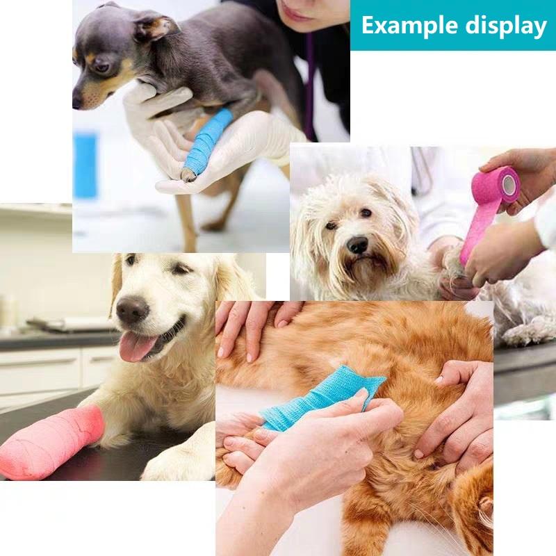 3 PEÇAS Bandagem Elástica para Cão de Estimação Bandagem para Cão Gato Bandagens para P6 Cães CWBD01
