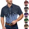Men'S Fashionable Lapel And Shoulder Length Short Sleeved Casual Top
