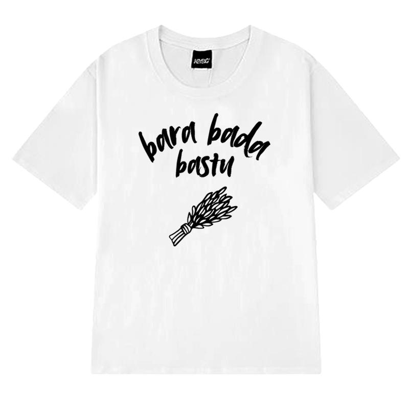 New in Eurovision Song Contest 2025 KAJ Bara bada bastu T shirt Unisex Women Oversized short sleeve Tshirts Unisex 100 Cotton Top