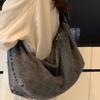 Geantă Tote Vintage Femei Geantă Denim Ușoară Capacitate Mare Geantă de Umăr Crossbody