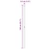Fence Post Set 2 Pcs Silver Powder Coated Steel