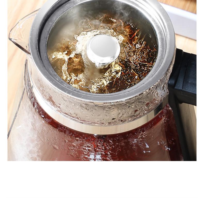 Automatischer Wasserkocher und Teedampfer mit Wärmespeicherung und multifunktionalem Glasdesign