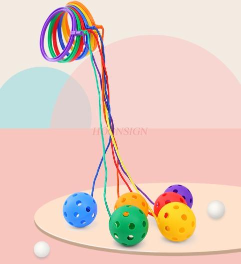 1Pcs Kick Throw Jump Ball Children'S Jump Ball Kindergarten Outdoor Jump Toys Single Leg Kick Throw Loop Loop Kick Jump Ball