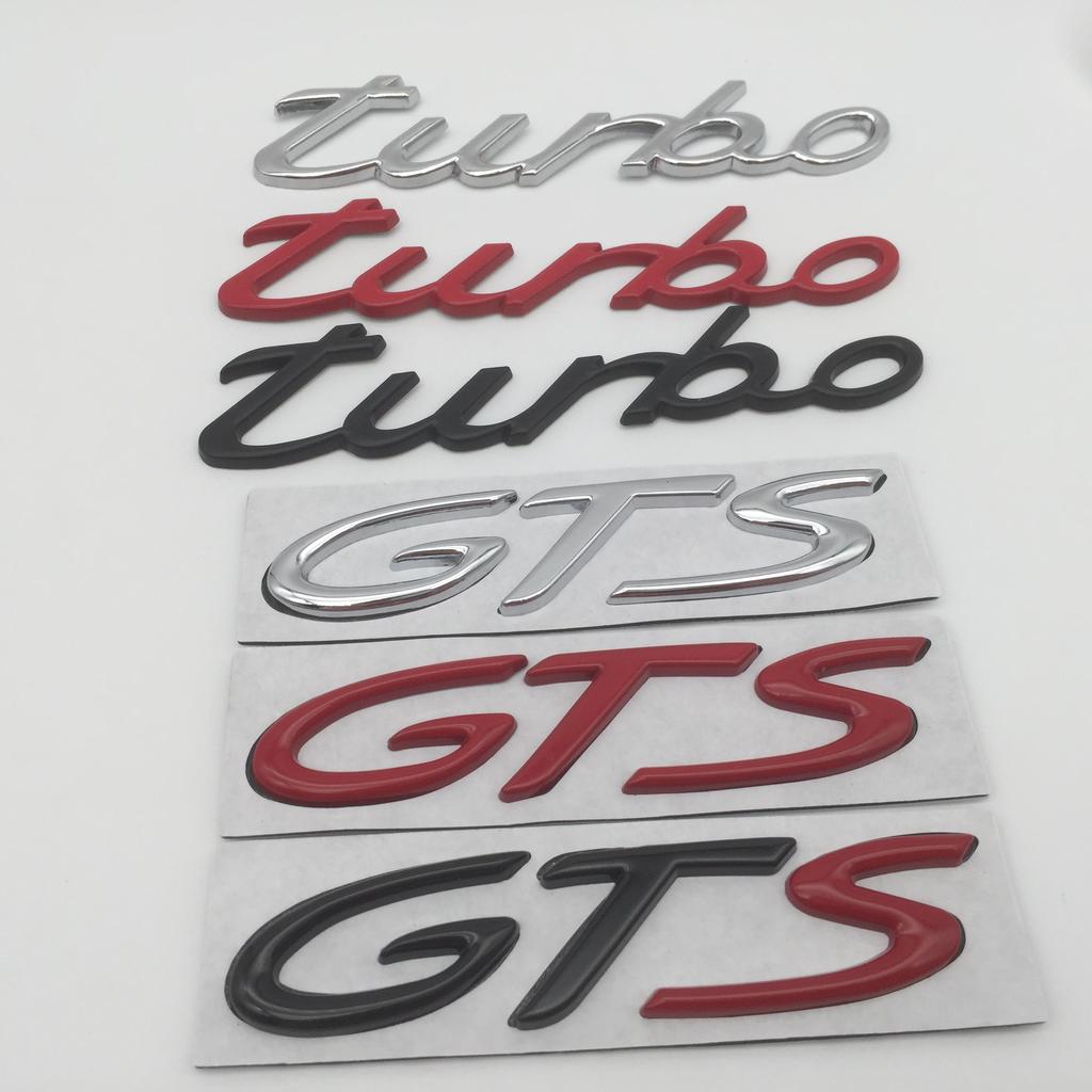 1 ud. Metal 3D de alta calidad para coche turbo GTS Letra WEXV5 Calcomanías de maletero trasero insignia pegatina Pegatina estilo Accesorios de coche