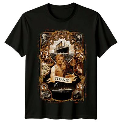 Titanic (1997) Vom Filmposter inspiriertes T-Shirt Retro 90er Jahre Tee Unisex