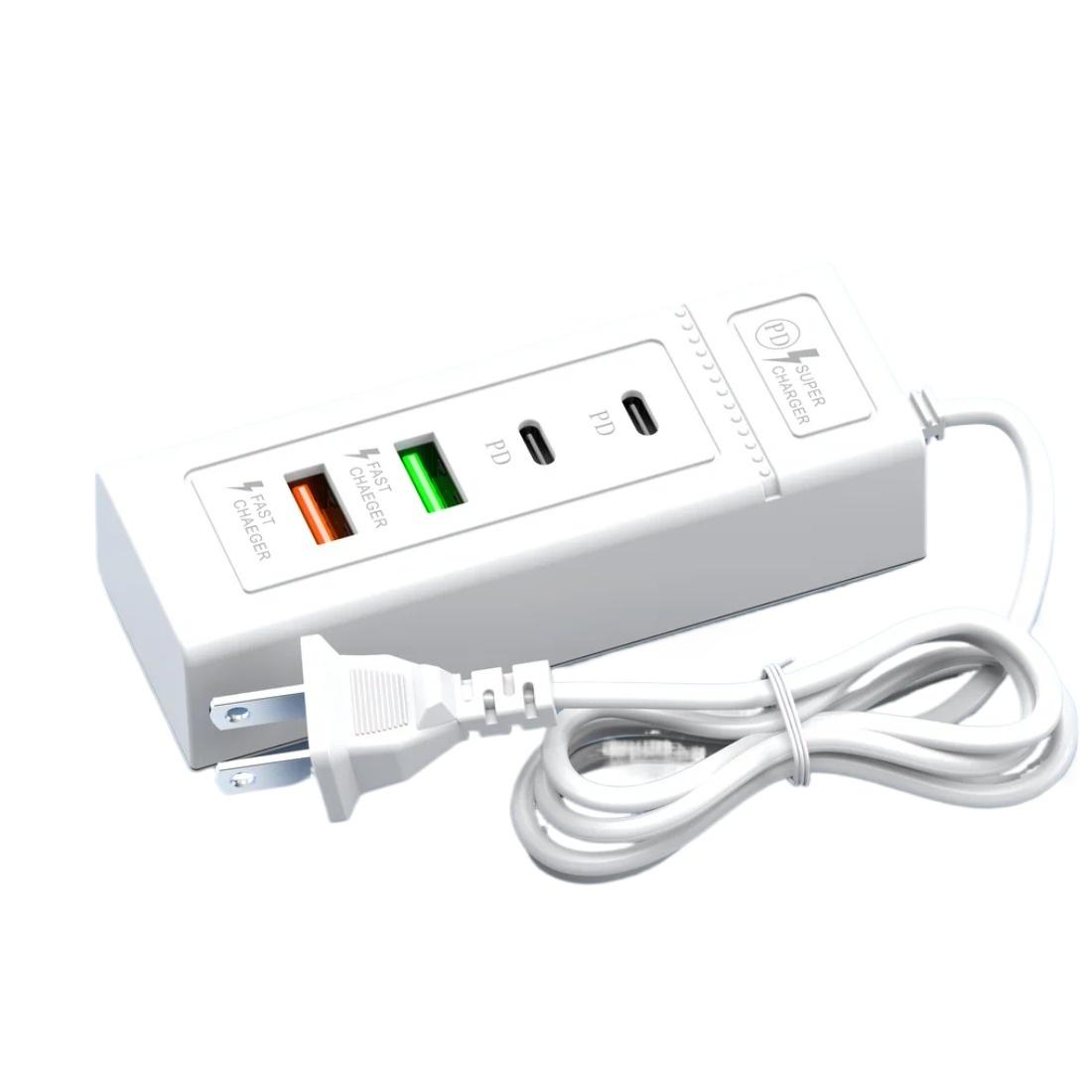 

USB-разъем, удлинитель, зарядная станция, разветвитель, 5 В, 4 А, USB-тип C 3.0, быстрое зарядное устройство, разъем для зарядки телефона, USB-розетка стандарта США и ЕС US Plug белый