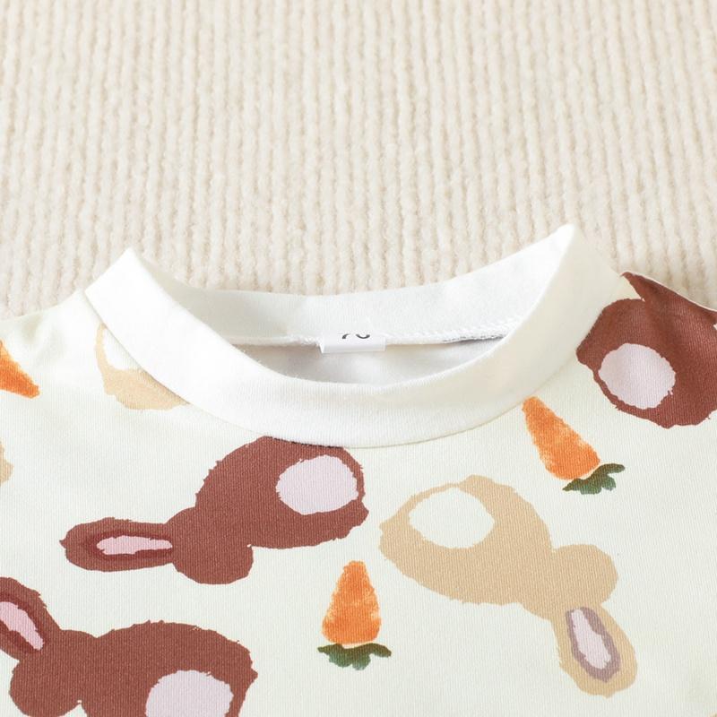 Baby Girl Jumpsuits Short Sleeve Bodysuits Summer One-piece Easter Cute Cartoon Print Cotton Newborn Baby Girl Clothes 0-24M
